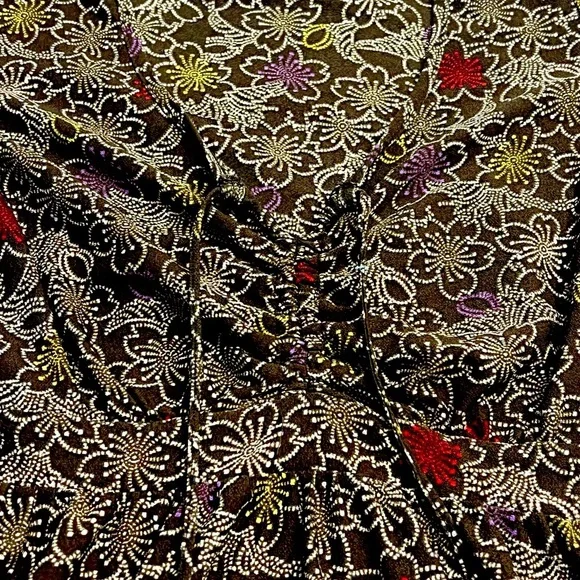 33. ZOEY 101 Vintage Y2K Bluenotes Brown Floral Babydoll Top Size XS - Picture 5 of 5